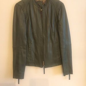 Leather jacket, size:34, in good condition